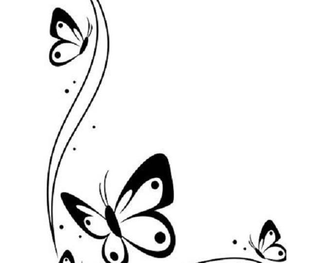 Darice® Embossing Folder - Butterflies Border - 4.25 x 5.75 -- corner - border - fits most machines