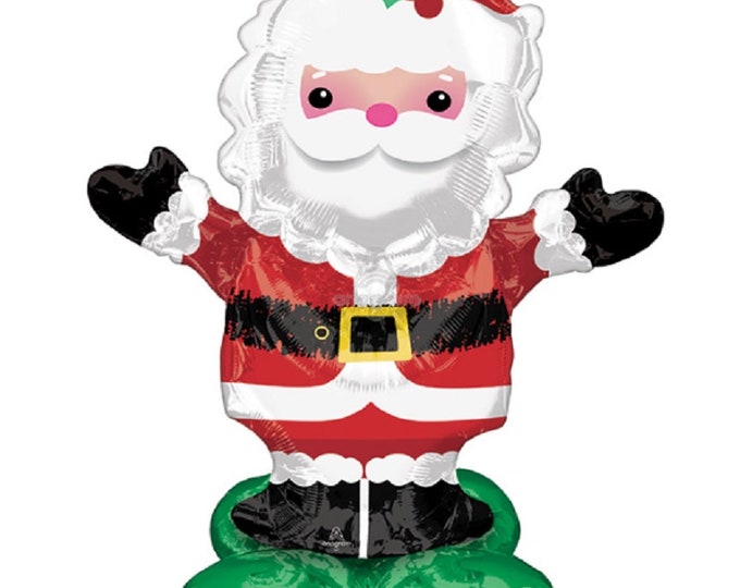 Huge 53" - OVER 4 Feet Tall - SANTA CLAUS - St. Nick - Inflatable - standing balloon - No helium - air only - Floor Decor - centerpiece