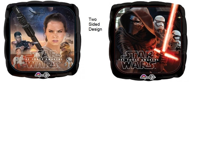17" STAR WARS balloon - The Force Awakens - two-sided design - mylar - foil - Disney - Anagram