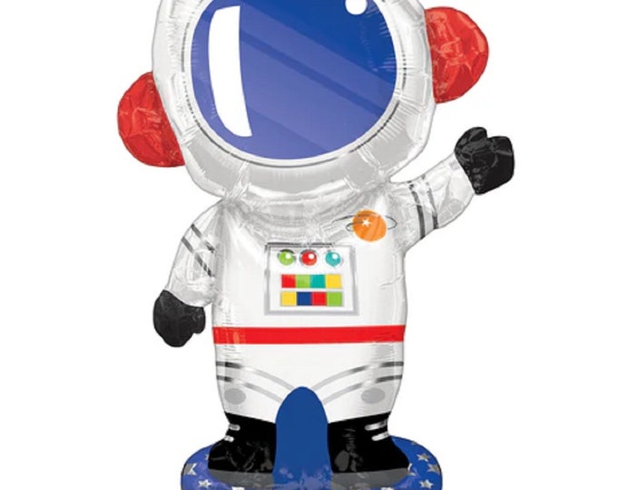 Huge 57" - ALMOST 5 FEET Tall - ASTRONAUT -Inflatable -standing balloon -No helium! -air only - Airloonz -floor decor- dentist -pediatrician