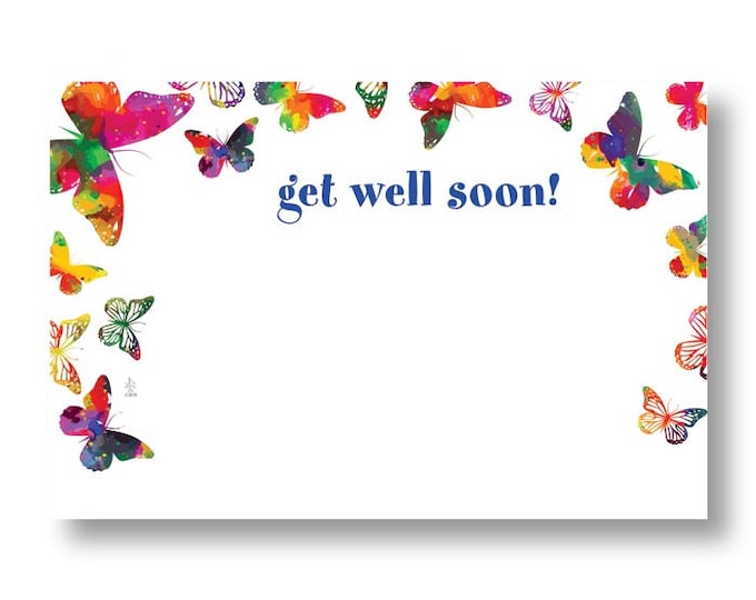 Enclosure Cards - GET WELL Soon - CHOOSE your Design - set of 10  - flowers - balloon bouquets - gift baskets - floral arrangement