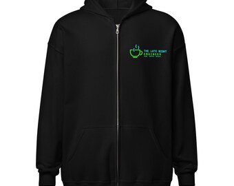 Developer Zip Hoodie — Neon Logo, Funny Programmer Sweatshirt, Software Engineer Gift, Dark Coder Hoodie, Tech Merch