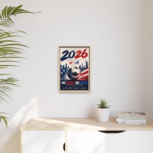 Póster de fútbol de EE. UU. 2026, lienzo mate, enmarcado / Una nación, un sueño imagen 12