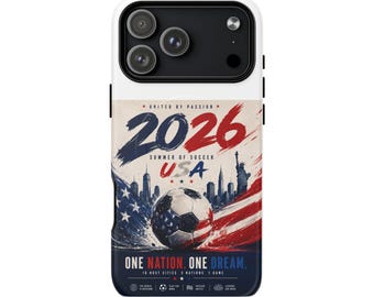 Telefoonhoesje met patriottische vlag VS 2026 | Stevige magnetische hoes