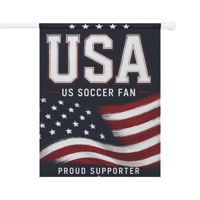 USA US Soccer Flag garden banner | Proud Supporter house flag image 6