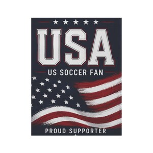 USA US Soccer Flag garden banner | Proud Supporter house flag image 8