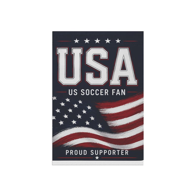 USA US Soccer Flag garden banner | Proud Supporter house flag image 3