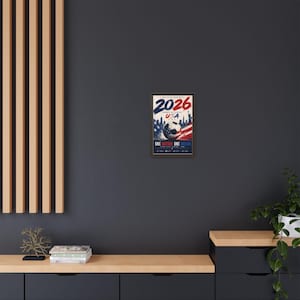 Póster de fútbol de EE. UU. 2026, lienzo mate, enmarcado / Una nación, un sueño imagen 9