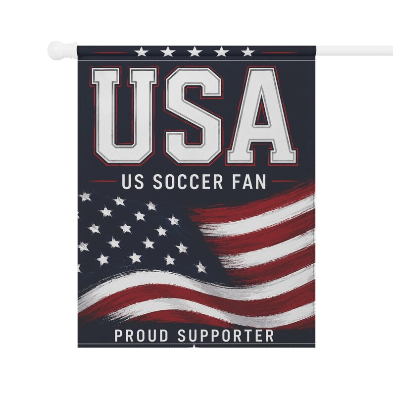 USA US Soccer Flag garden banner | Proud Supporter house flag image 7
