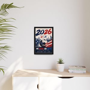 Póster de fútbol de EE. UU. 2026, lienzo mate, enmarcado / Una nación, un sueño imagen 18