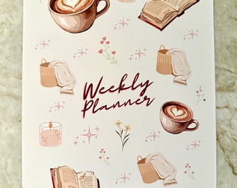 Cozy Weekly Planner Printable | 32 Weeks | 34 Pages | Floral Aesthetic | Digital Download | A4 PDF | To Do List & Notes