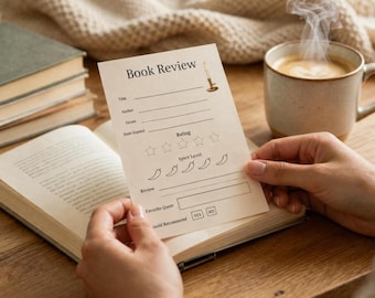 Cozy Book Review Template | BookTok Digital Download