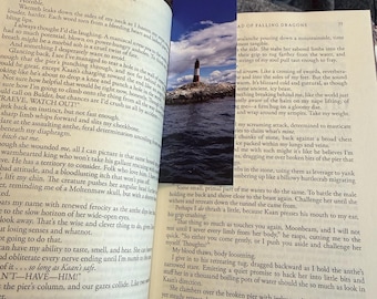 Printable Bookmark Set, Lighthouse Bookmark, Moody Aesthetic Bookmark, Some Lights Exist Quote, Digital Download Bookmar