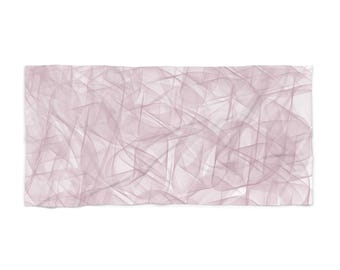 Aesthetic Beach Towel, Abstract Art Towel, Fluid Lines Design, Unique Beach Gift, Coastal Boho Towel
