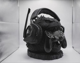 Godzilla Controller and Headphone Holder – 3D Printed Gaming Desk Stand