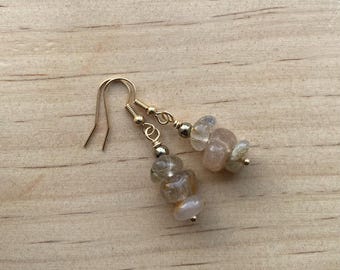 Rutilated Quartz Beaded Earrings