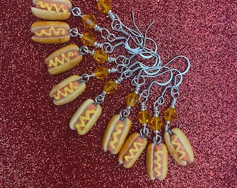 Cutsie Hot Dog Earrings