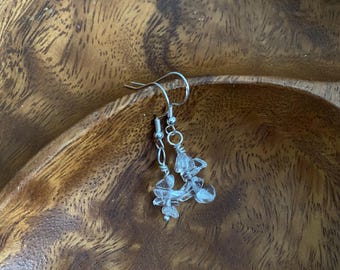 Clear Quartz Chip Beaded Earrings