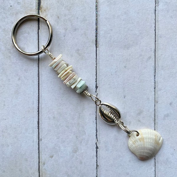 Sea Shell Keychain Etsy