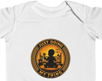 justaucorps Just Doing My Thing | grenouillère bébé vintage graphique