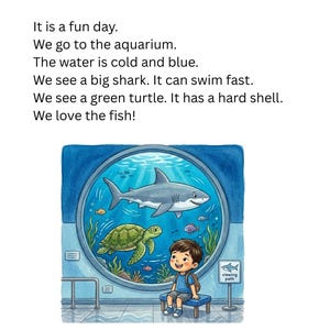 Paquete de lectura Ready Reader: 5 cuentos cortos para preescolar. Hojas de trabajo de comprensión lectora con cuestionarios.