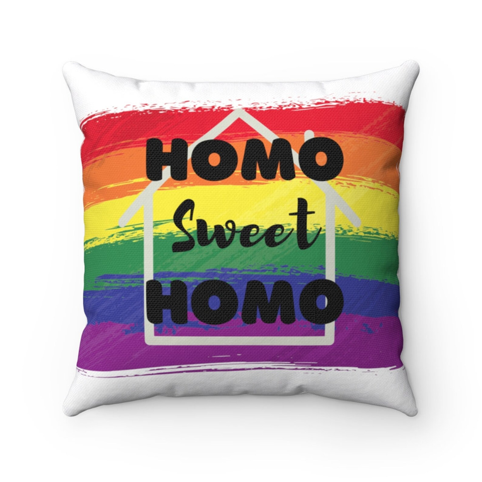 HOMO SWEET HOMO Throw Pillow Square Pillow Gay Décor Gay Man Etsy