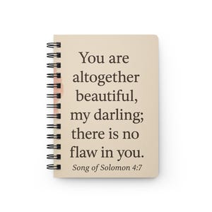 Peony Bible Verse Spiral Bound Journal | Floral Scripture Notebook