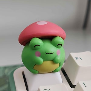 Hand-Painted Frog Keycap – Resin Mechanical Keyboard Artisan Keycap (1.5u)