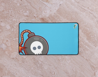 Calavera Bomba - Alfombra de escritorio/juego delgada