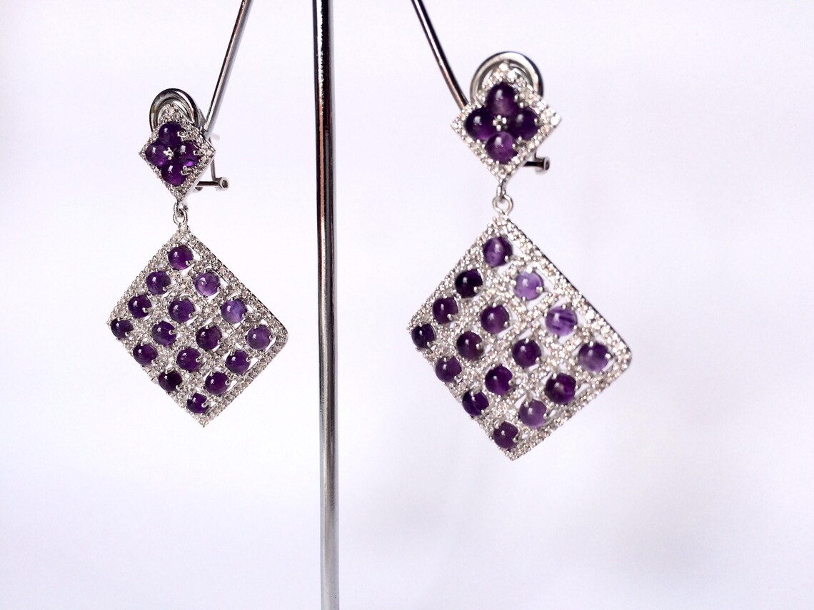 Accra Sterling Silver Earrings plated in Rhodium