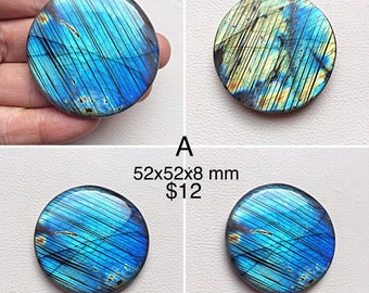 Blue Flashy Labradorite Gemstone Cabochons moonstones jewelry making supplies semi precious loose gemstone