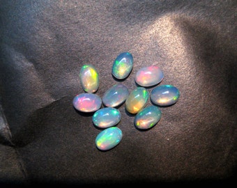 AAA Quality Ethiopian Welo Opal 6x4 mm Oval Shape Gemstone Cabochons 10 pieces lot Calibrated size cabs eye clean gems for jewelry making