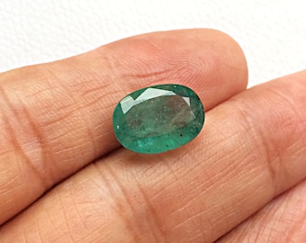 Natural Nice Quality Faceted EMERALD Oval Shape Gemstone for jewelry making supplies precious rashiratan gem meditation peace of mind