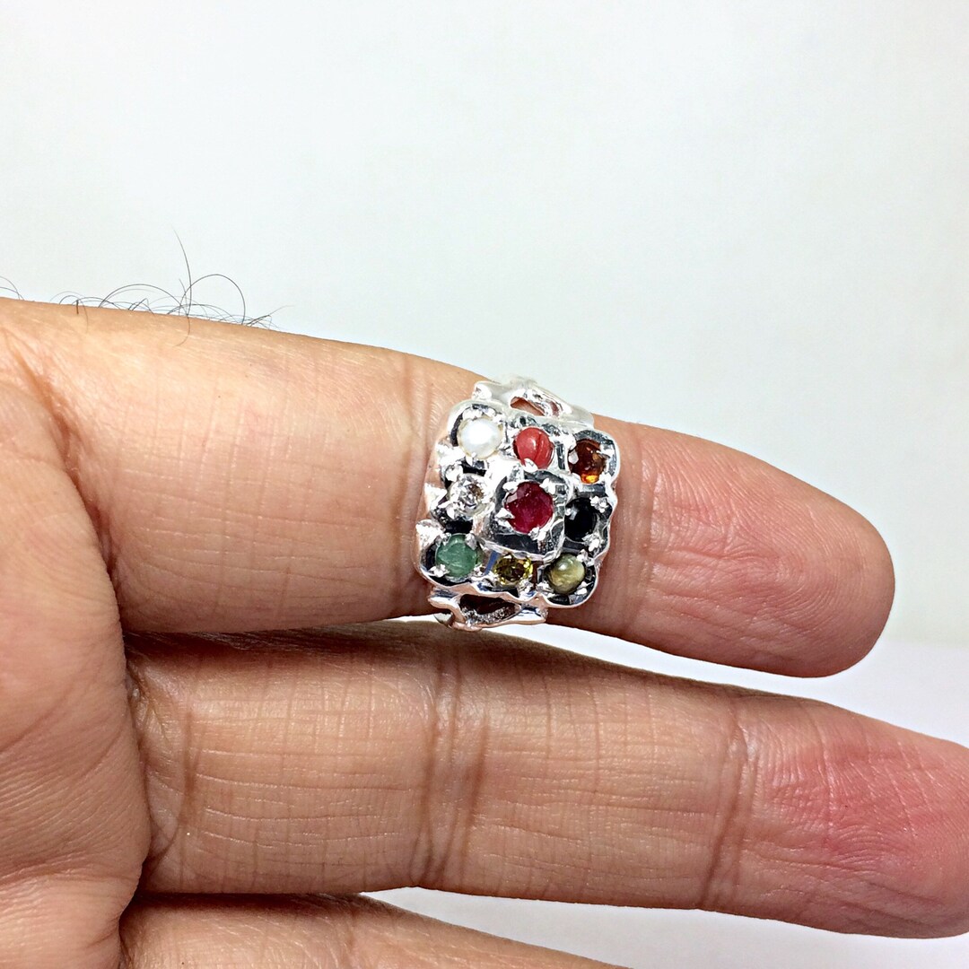 Bague En Argent Sterling 925 Sertie Pierre Précieuse Ovale 20x15mm – Toutes Tailles