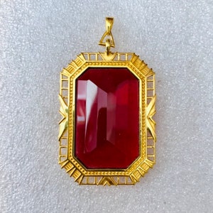 The Sandman Helm DreamStone Replica Ruby Necklace, 925 Sterling Silver Lord Morpheus cosplay Pendant Helm Netflix Christmas Jewelry Gift
