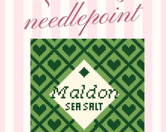 Heart Maldon zeezout digitale borduurkaart | 12 tellen