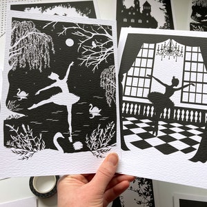Tchaikovsky Swan Lake: Odile the Black Swan, A5 Illustrated Mini Print ...