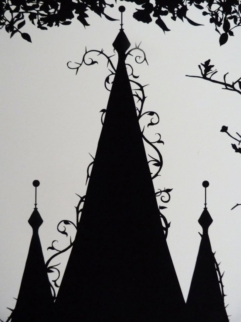 Sleeping Beauty Asleep in the Castle Tower, Giclée Archival Fairy Tale Art Print, Charles