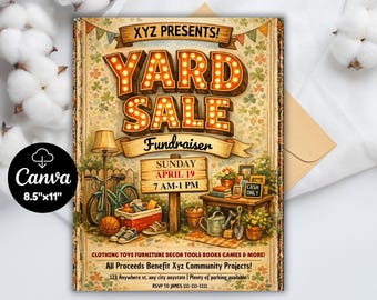 Editable Yard Flyer Template, Printable Garage, DIY Canva (PDF Download)
