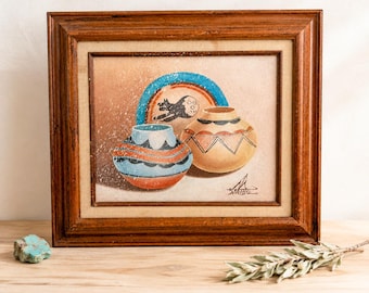 Myung “Mario” Jung Sand Painting, Southwestern Pottery