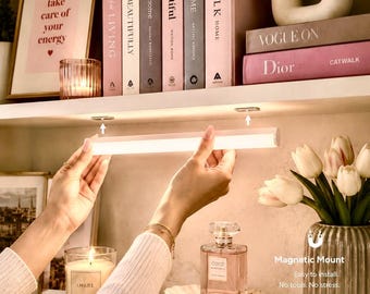 Wireless LED Motion Sensor Light | Rechargeable Type-C Cabinet Light | Magnetic Under Shelf Light | Closet & Kitchen Lighting | Power Outage