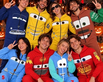 Cars Halloween Costume Jumpsuit, Cars Halloween Cosplay Jumpsuit, Halloween Group Cars Character Cosplay, Halloween Cosplay Costume