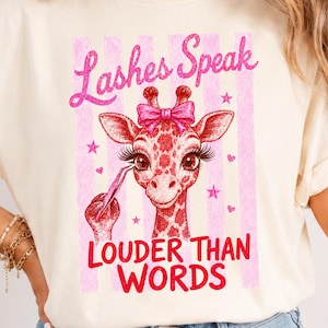 Lashes Speak Louder Than Words Comfort Colors Shirt, Funny Lash Tech Sweatshirt, Eyelash Extension Tee, Lash Girl Gift Top