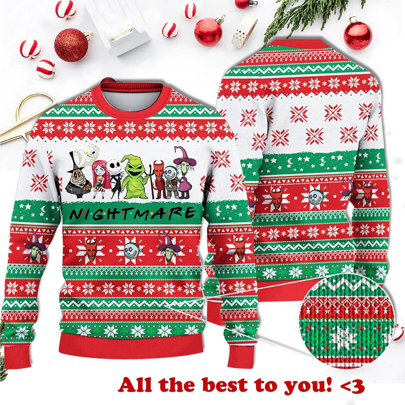 Discover Nightmare Christmas Ugly Christmas Knitted Sweater, Christmas Ugly Sweater