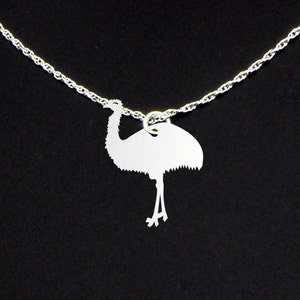 Emu Necklace Emu Jewelry Emu Gift Sterling Silver image 1