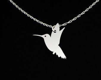 Hummingbird Necklace - Hummingbird Jewelry - Hummingbird Gift - Sterling Silver