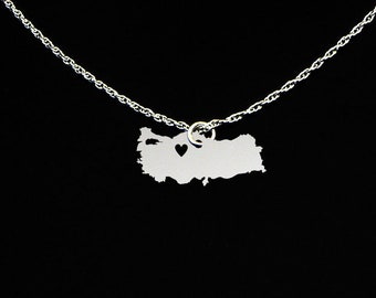 Turkey Necklace - Turkey Gift - Turkey Jewelry - Sterling Silver