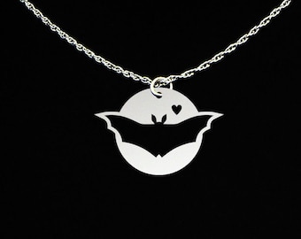 Bat Necklace - Bat Jewelry - Bat Gift - Sterling Silver