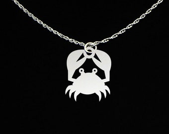 Crab Necklace - Crab Jewelry - Crab Gift - Sterling Silver