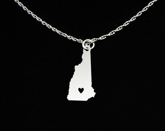 New Hampshire Necklace - New Hampshire Jewelry - New Hampshire Gift - Sterling Silver